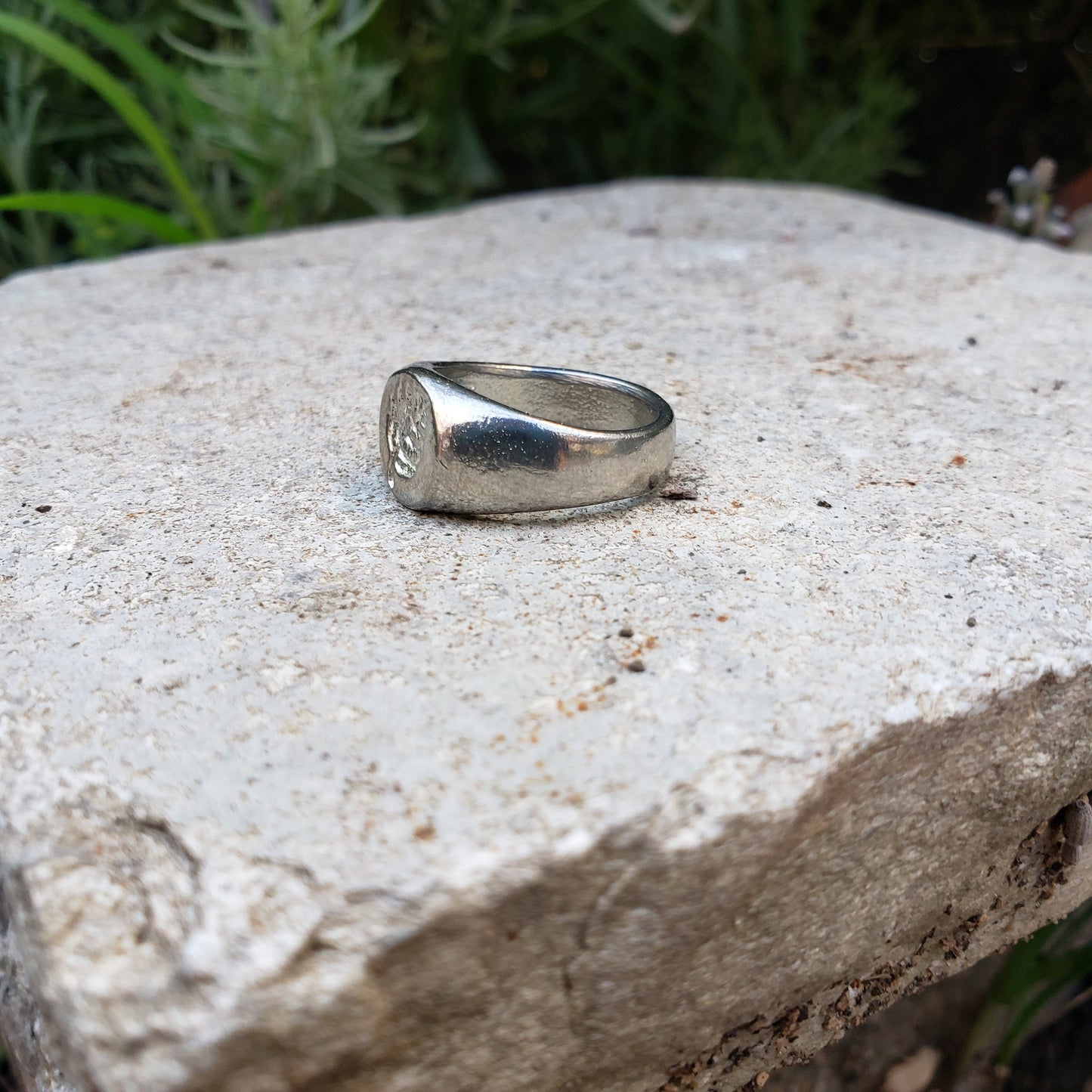 Birch leaf wax seal signet ring