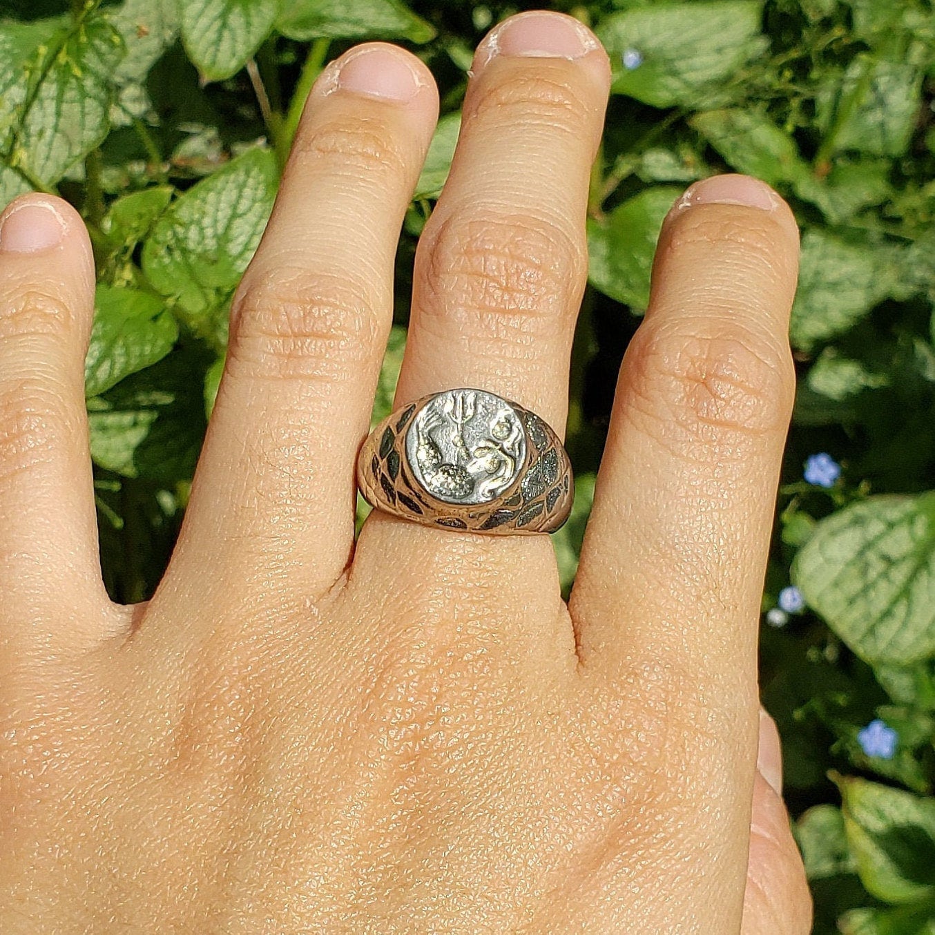 Mermaid wax seal signet ring