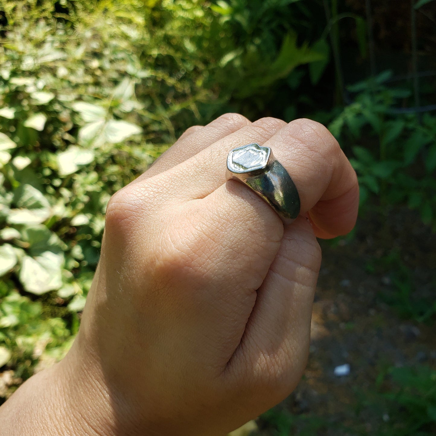 Vampire bite wax seal signet ring