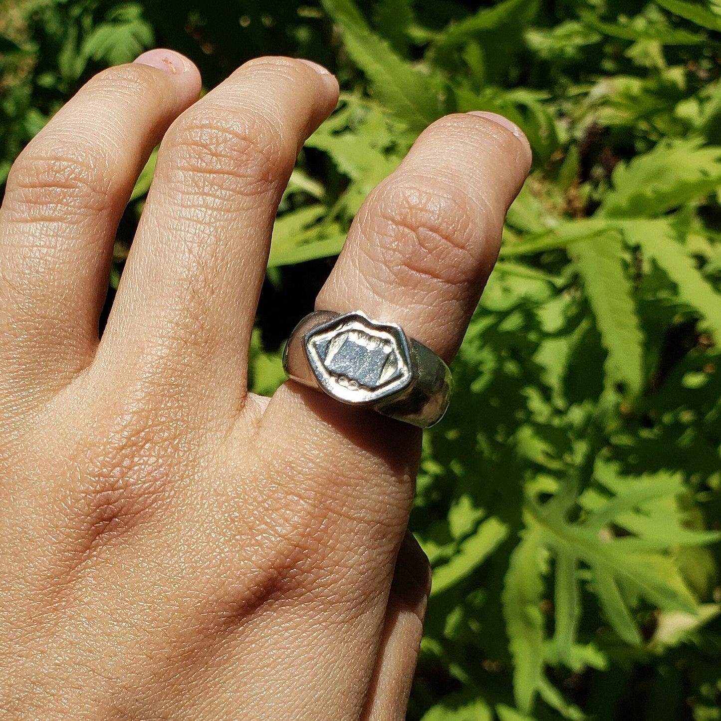 Vampire bite wax seal signet ring