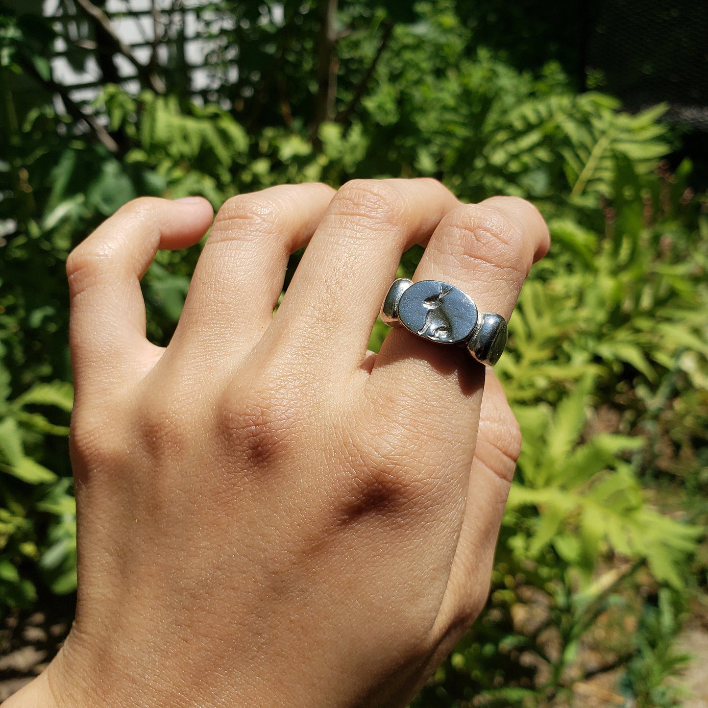 Bunny rabbit wax seal signet ring