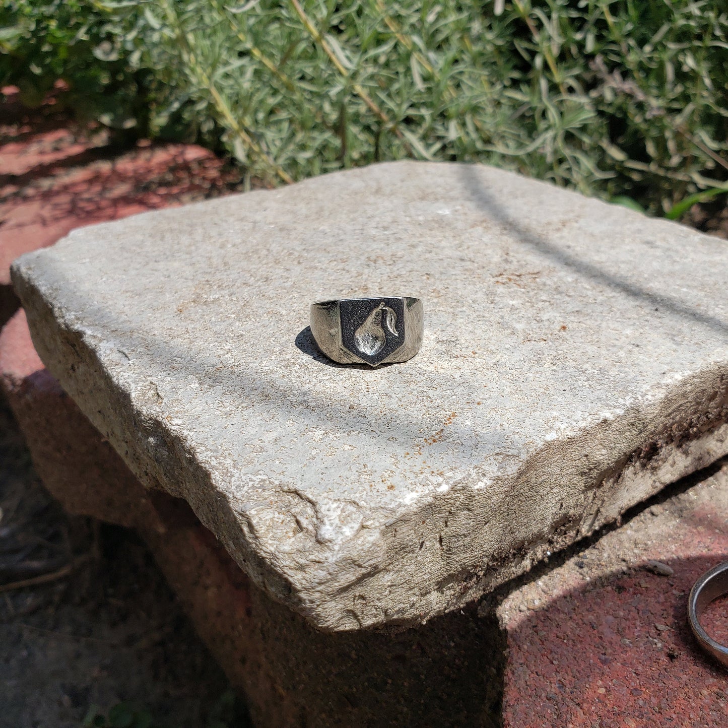 Nice pear wax seal signet ring