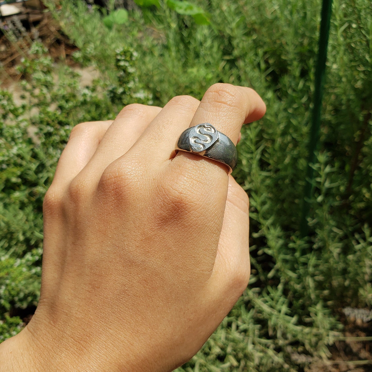 Snake wax seal signet ring