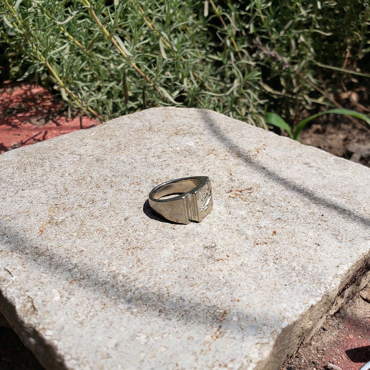 Sycamore leaf wax seal signet ring