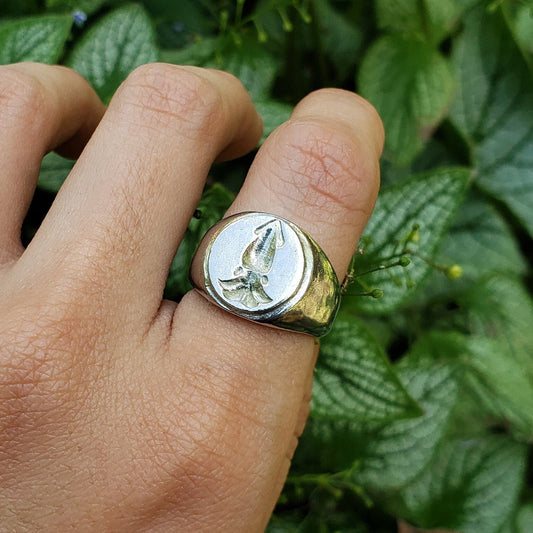 cuttlefish wax seal signet ring