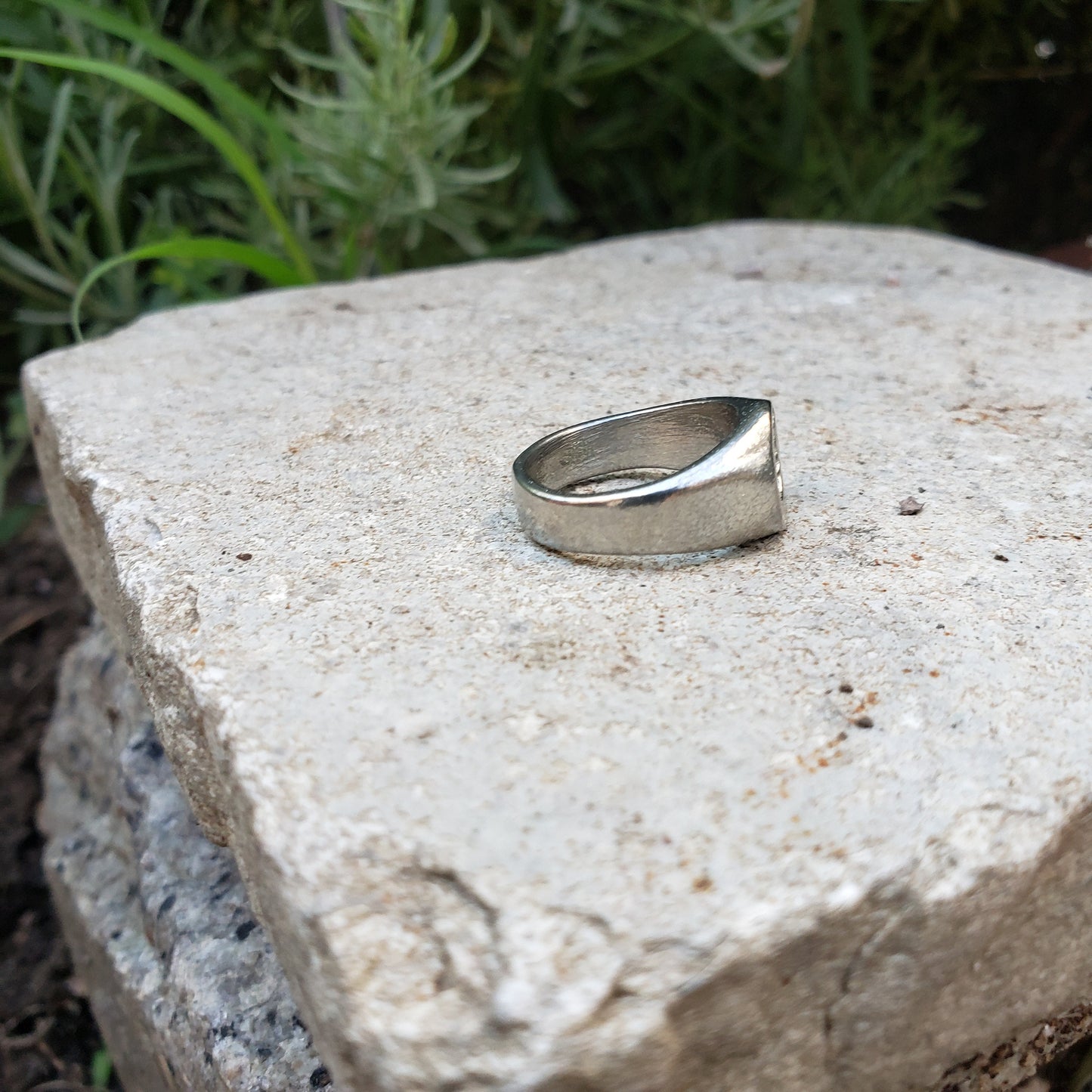 Birch leaf wax seal signet ring