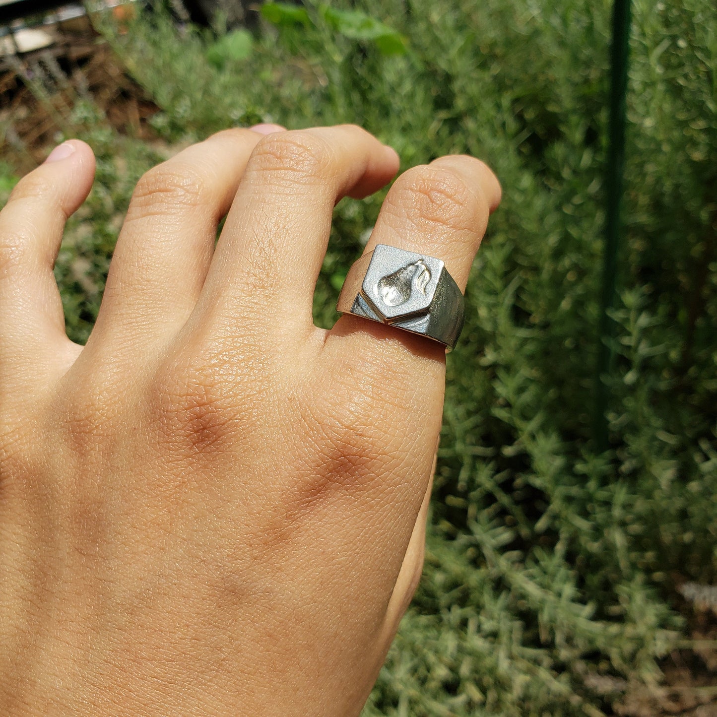 Nice pear wax seal signet ring