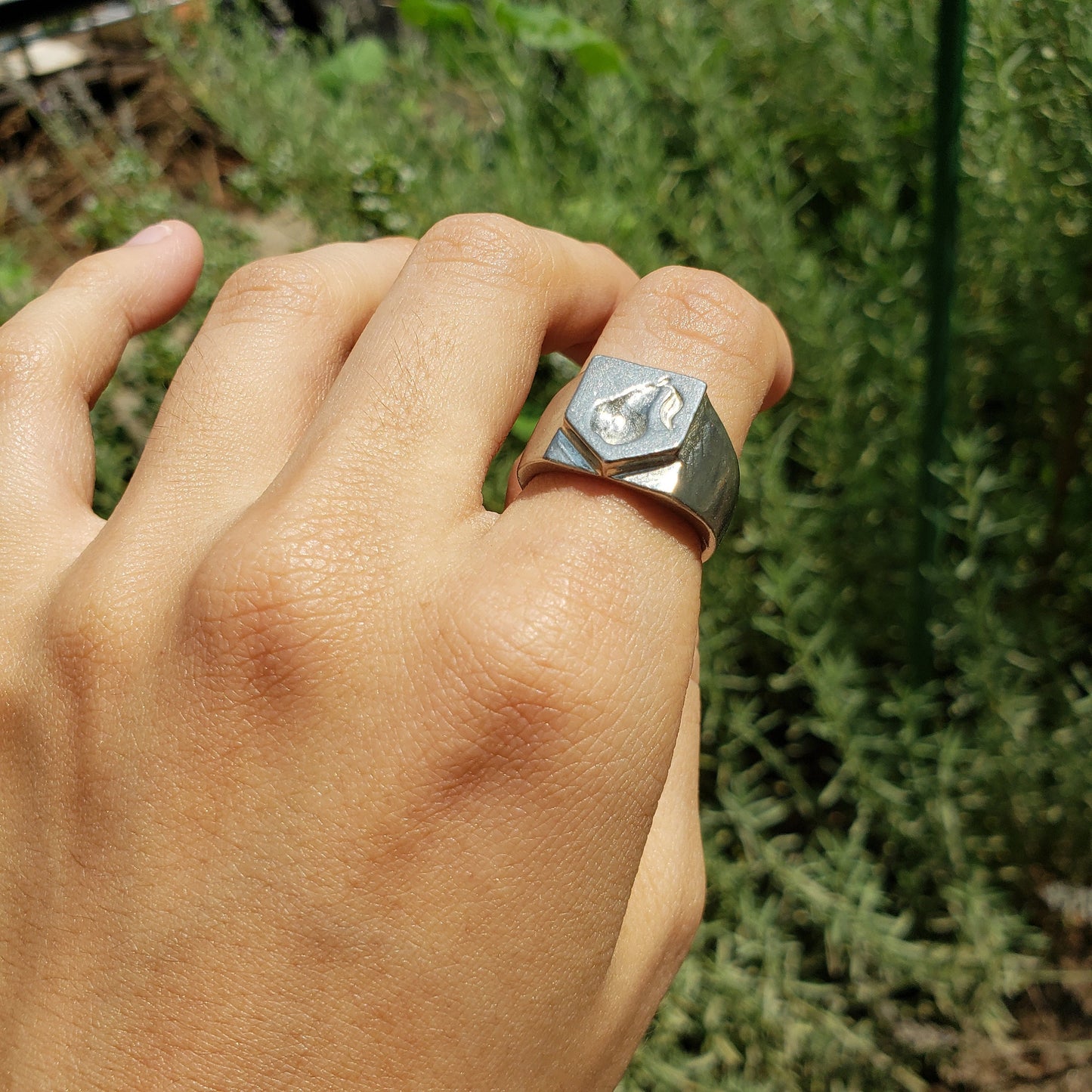 Nice pear wax seal signet ring