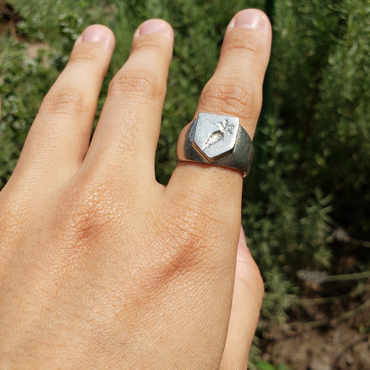 Carrot wax seal signet ring