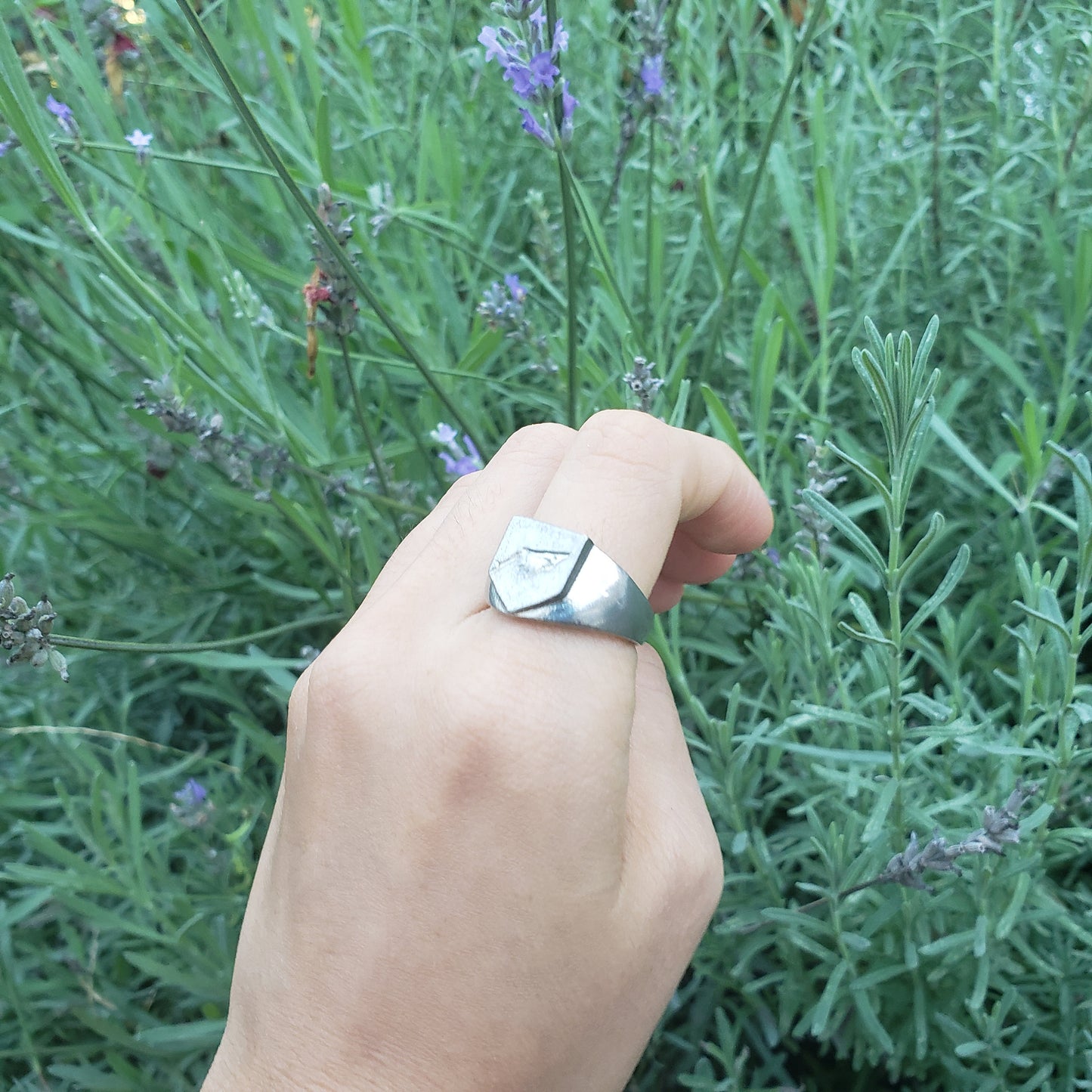 Humpback whale wax seal signet ring