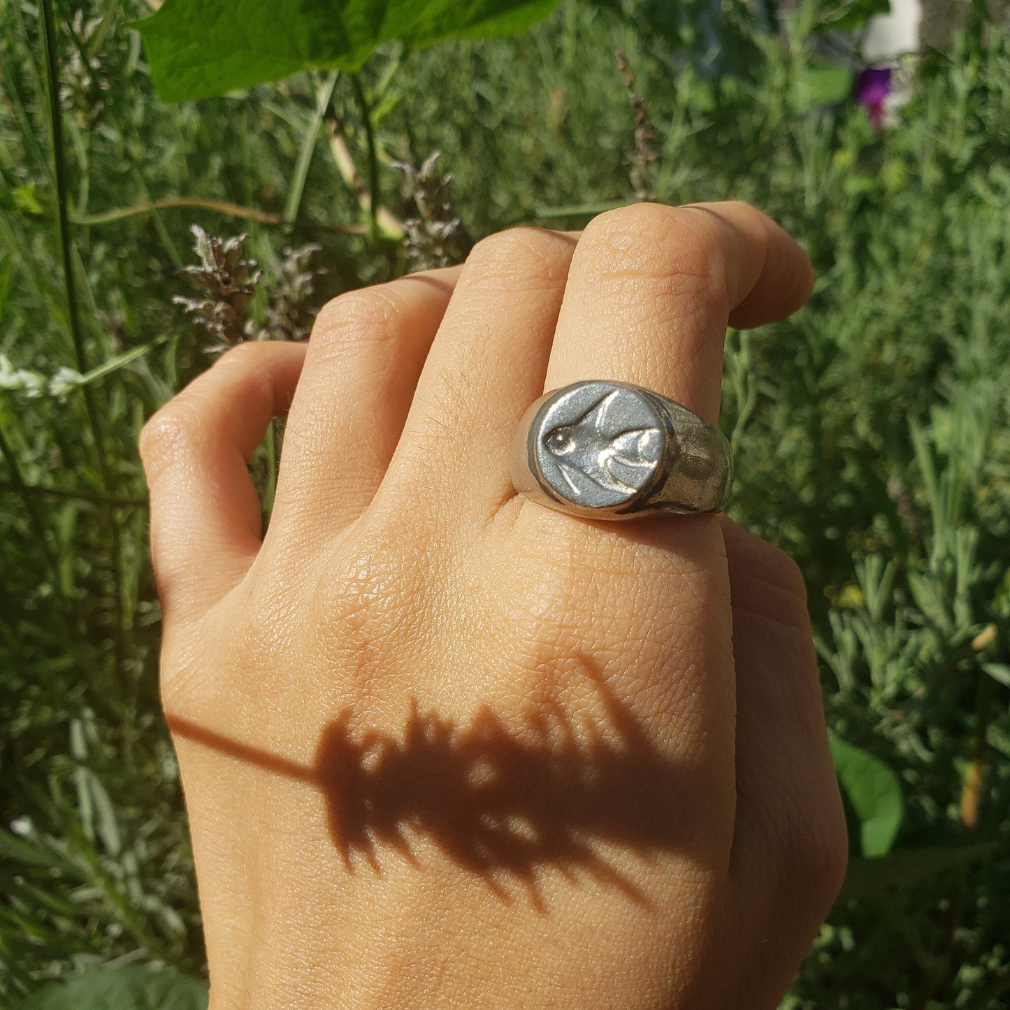 Angelfish wax seal signet ring