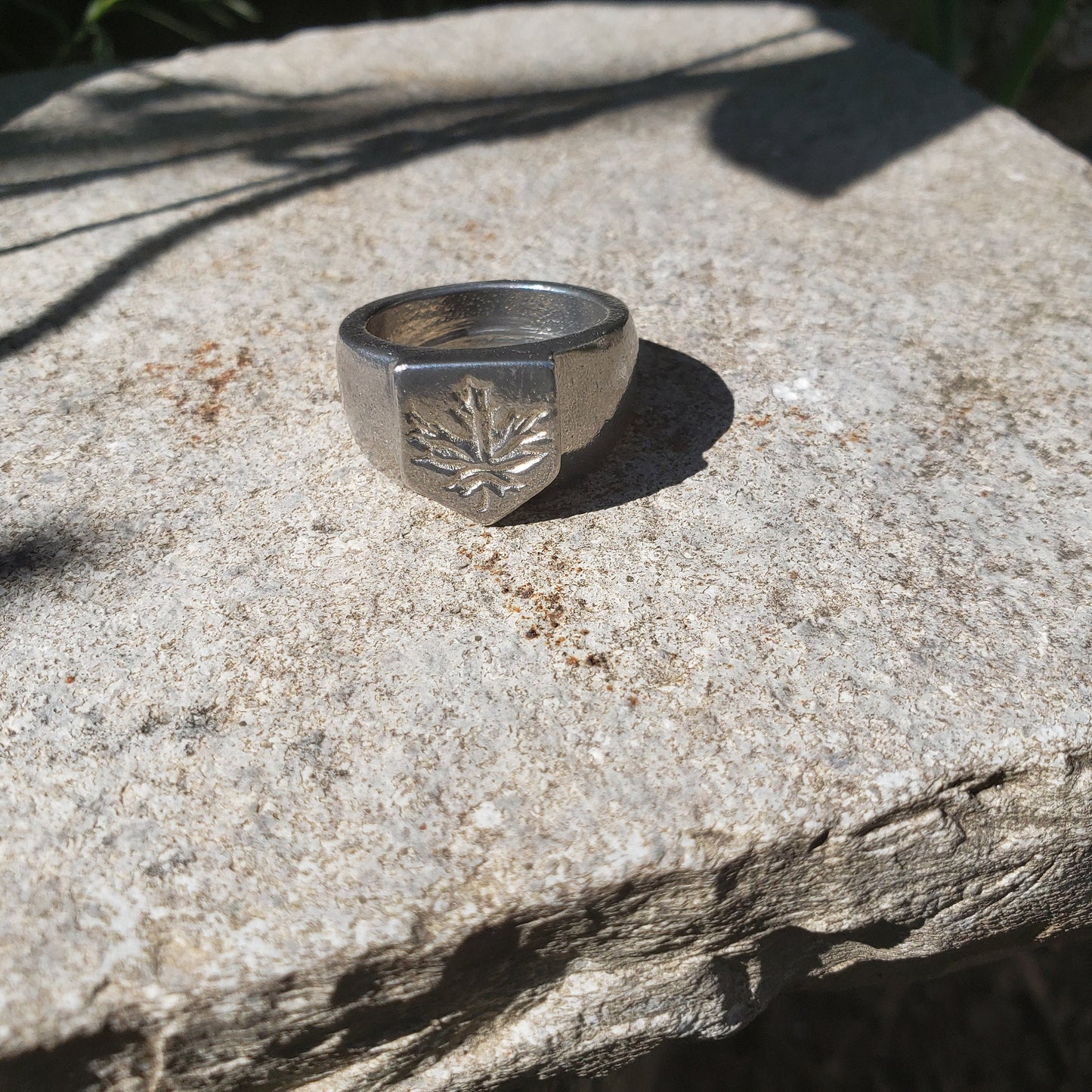 maple leaf wax seal signet ring