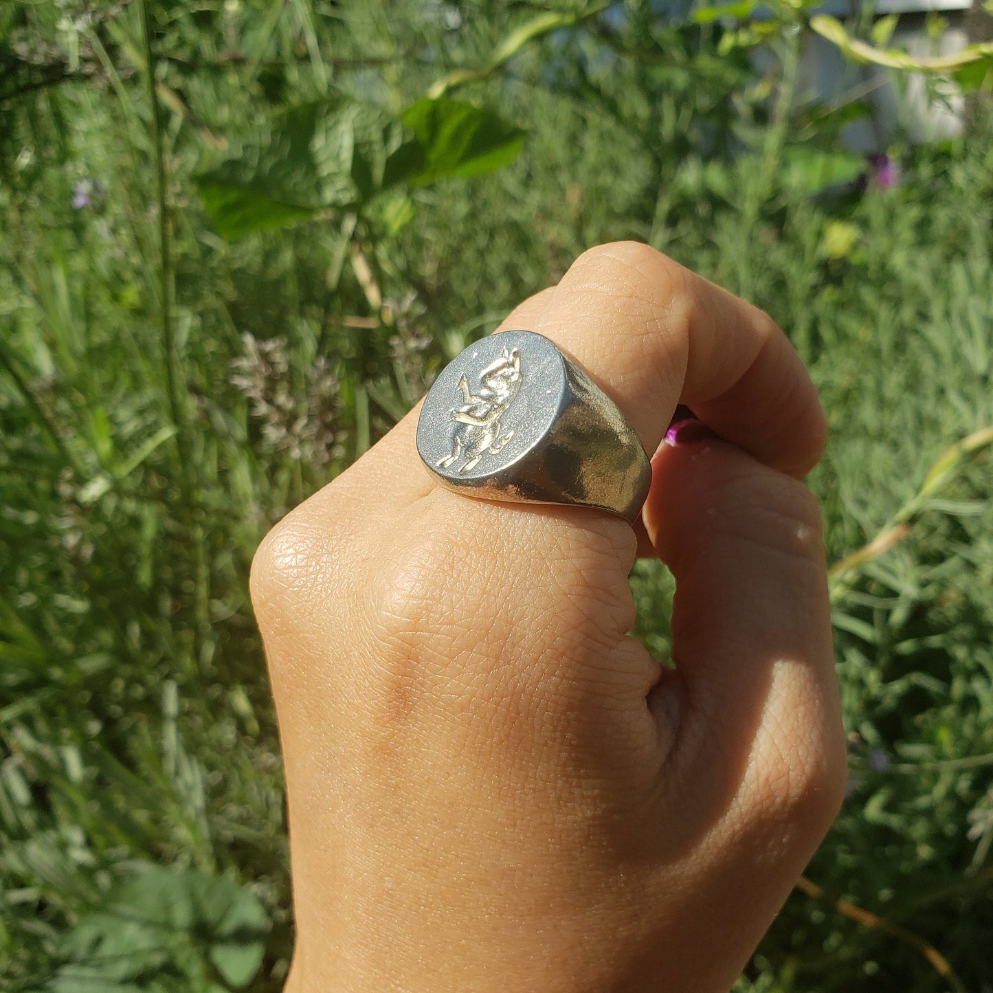 piggy wax seal signet ring