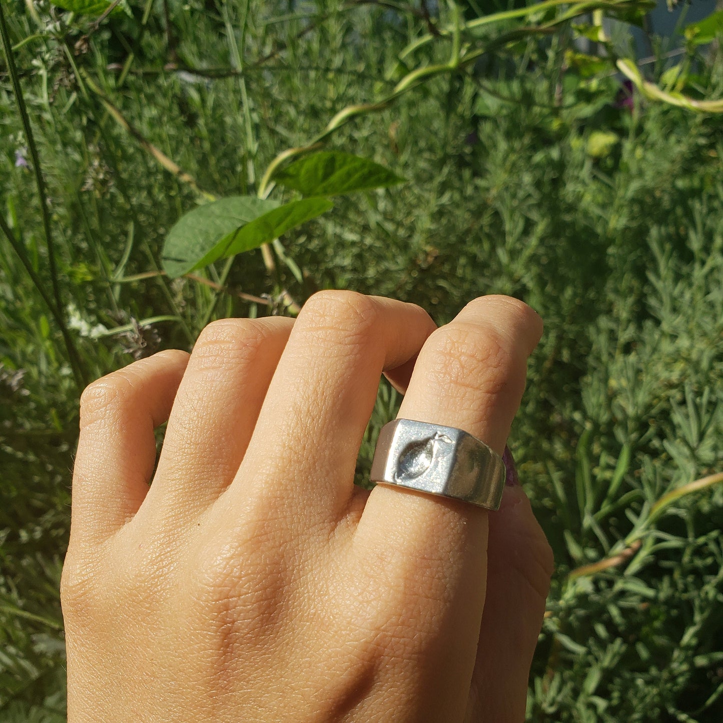 Lemon wax seal signet ring