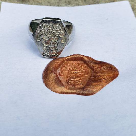 Dokkaebi wax seal signet ring