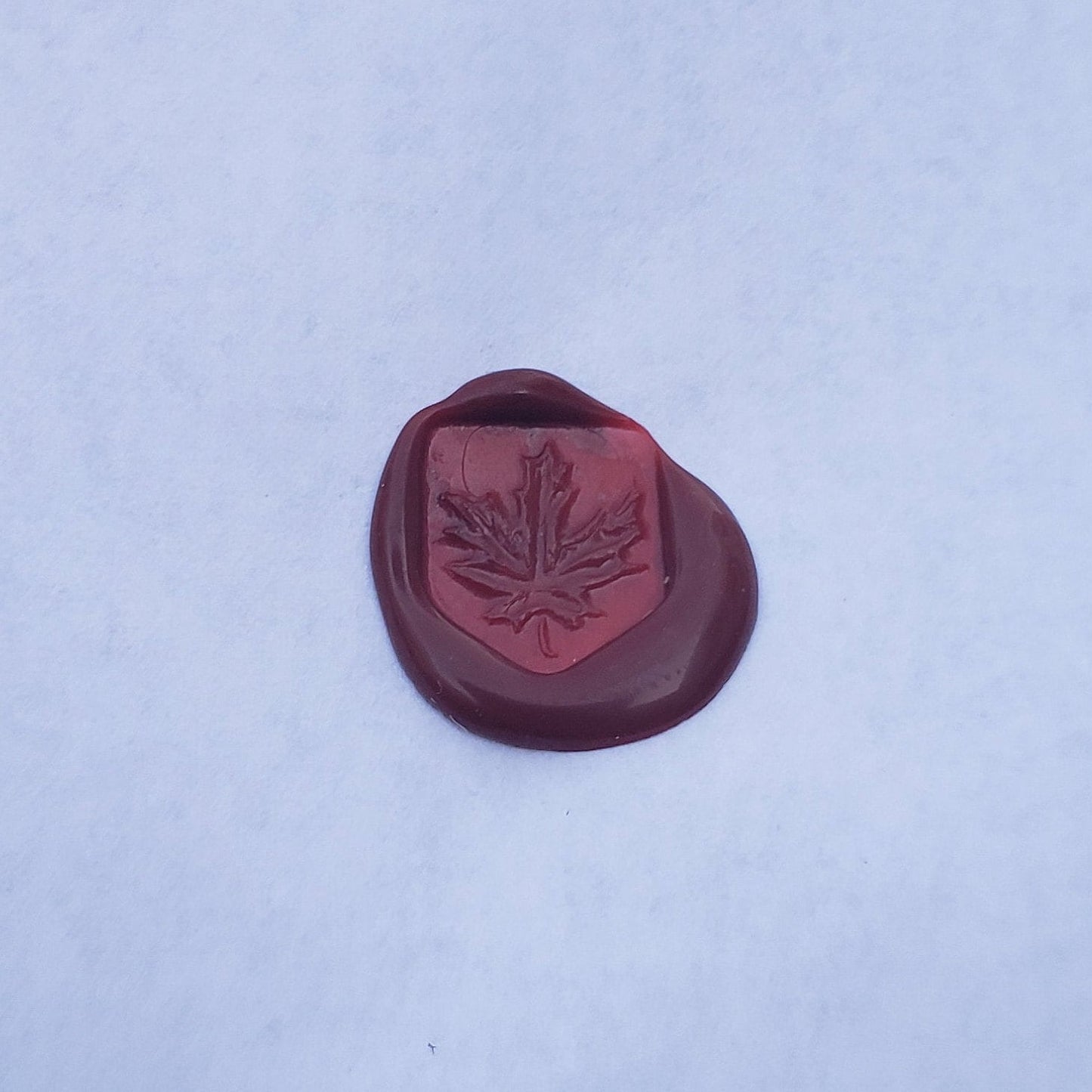 maple leaf wax seal signet ring