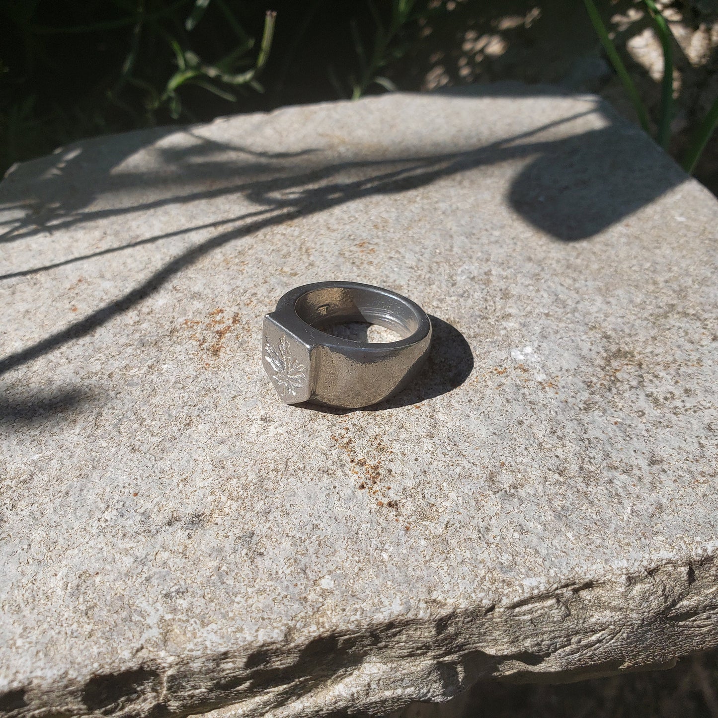 maple leaf wax seal signet ring