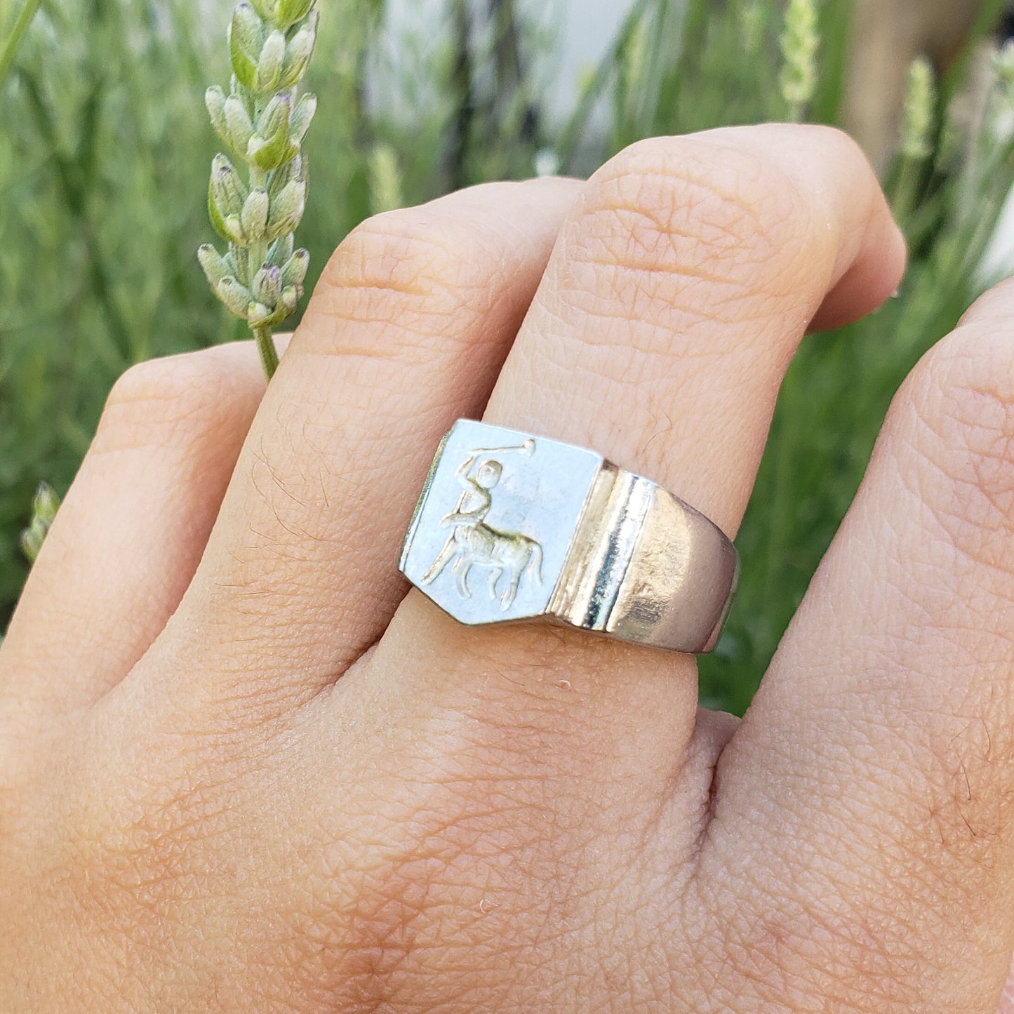 Centaur polo wax seal signet ring