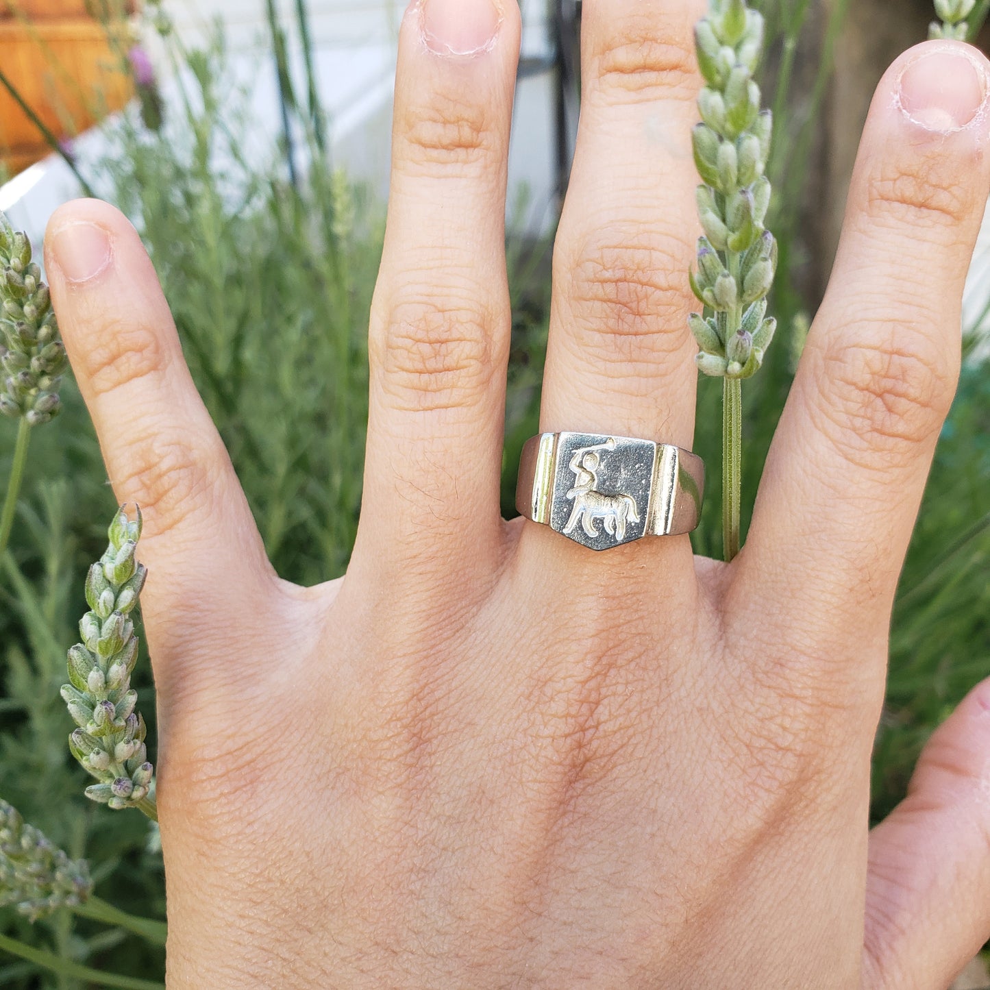 Centaur polo wax seal signet ring