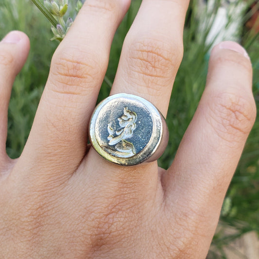 Elf princess wax seal signet ring