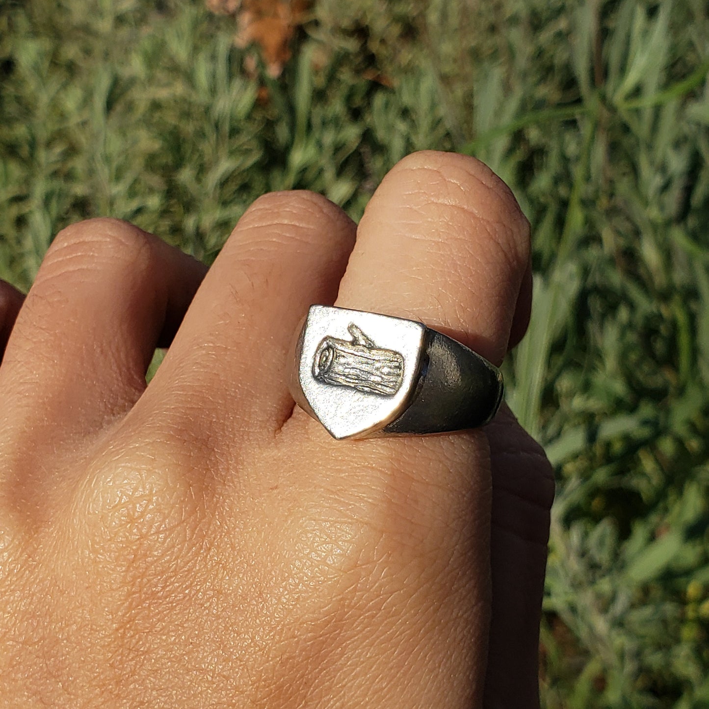 Log wax seal signet ring