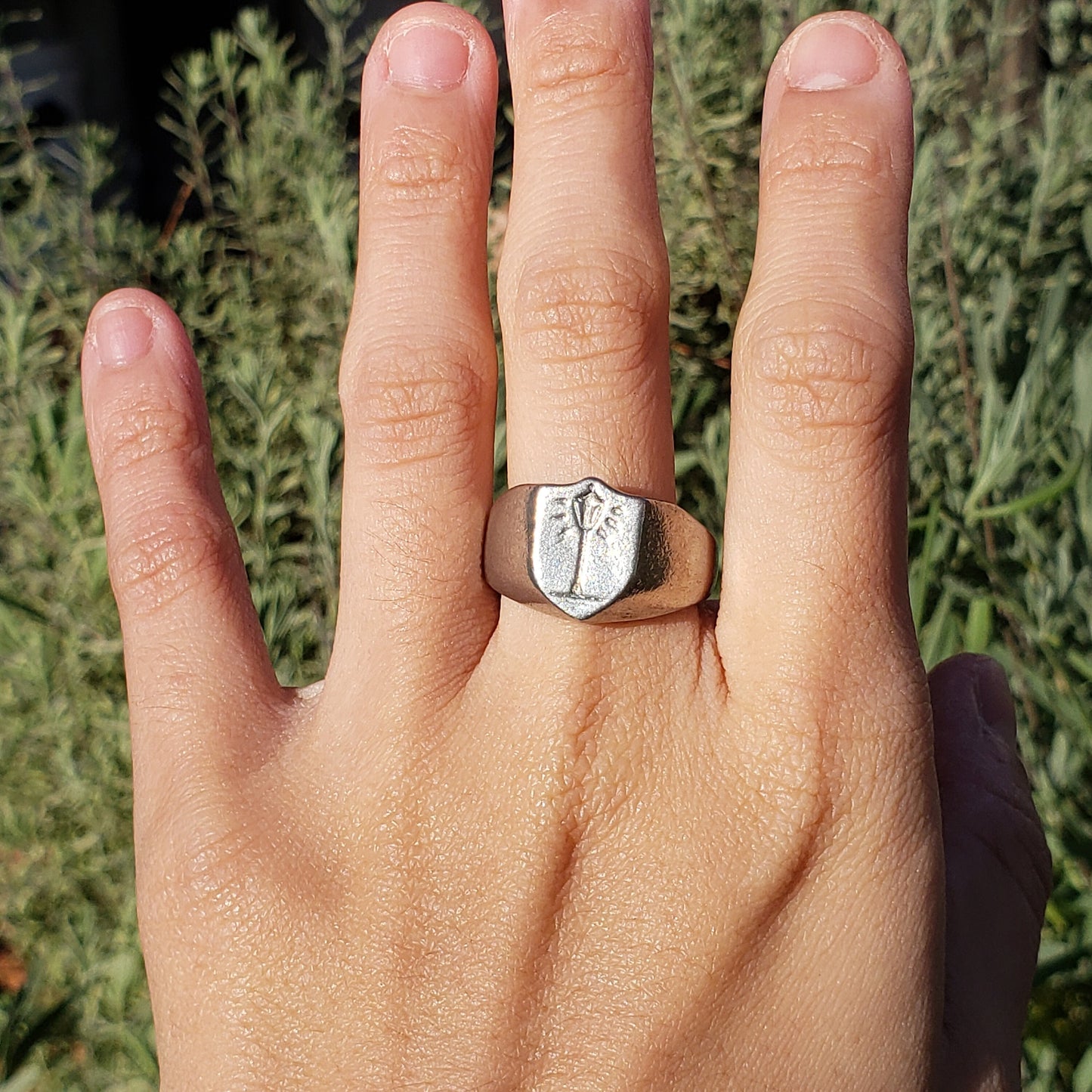 Lamp post wax seal signet ring