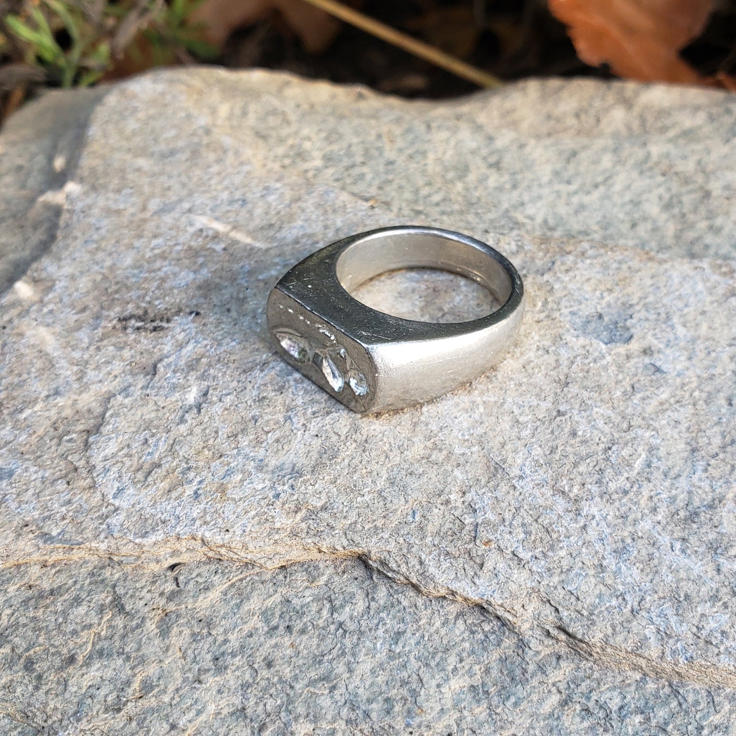 Wet hair wax seal signet ring