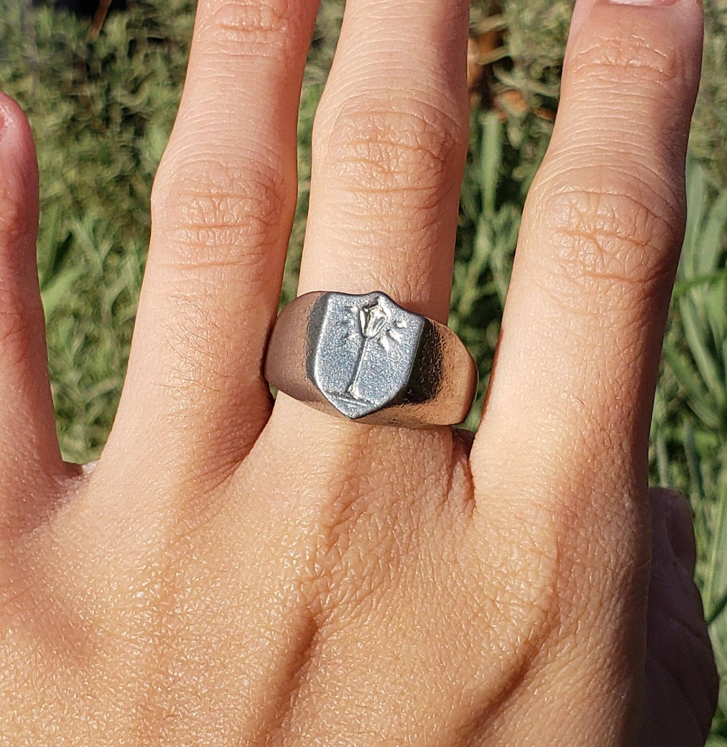 Lamp post wax seal signet ring