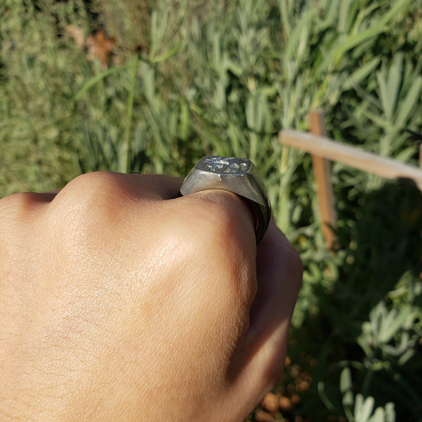 Unicorn wax seal signet ring