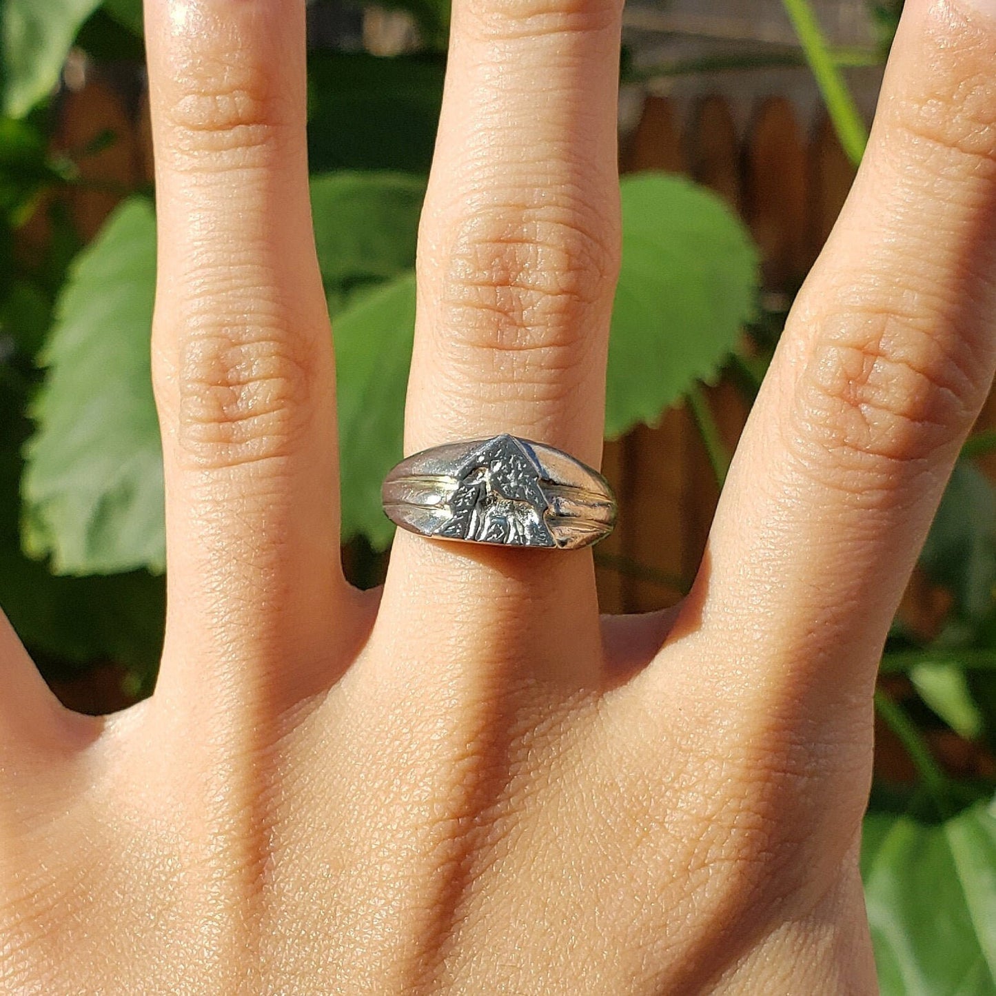 Forest deer wax seal signet ring