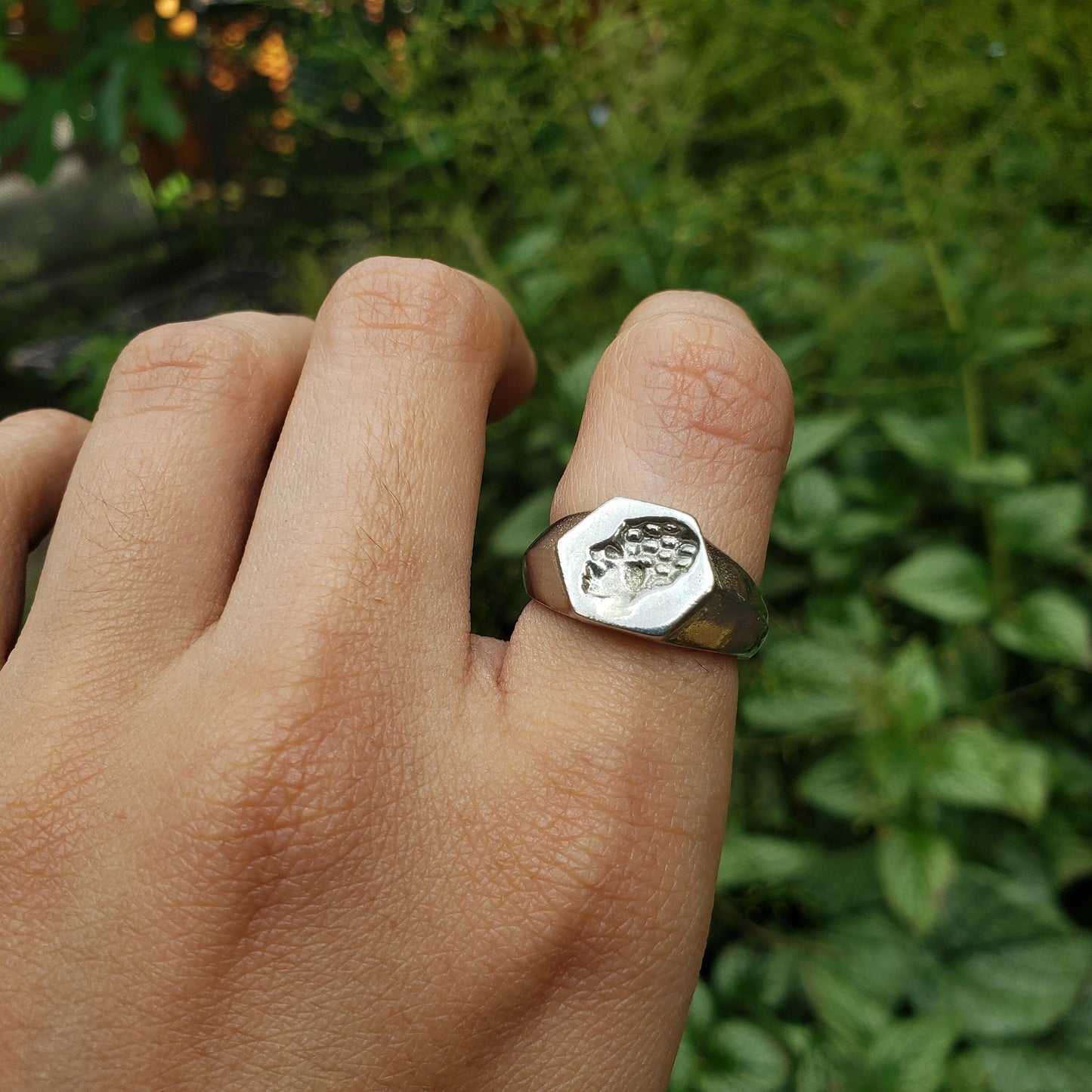 Hive mind wax seal signet ring