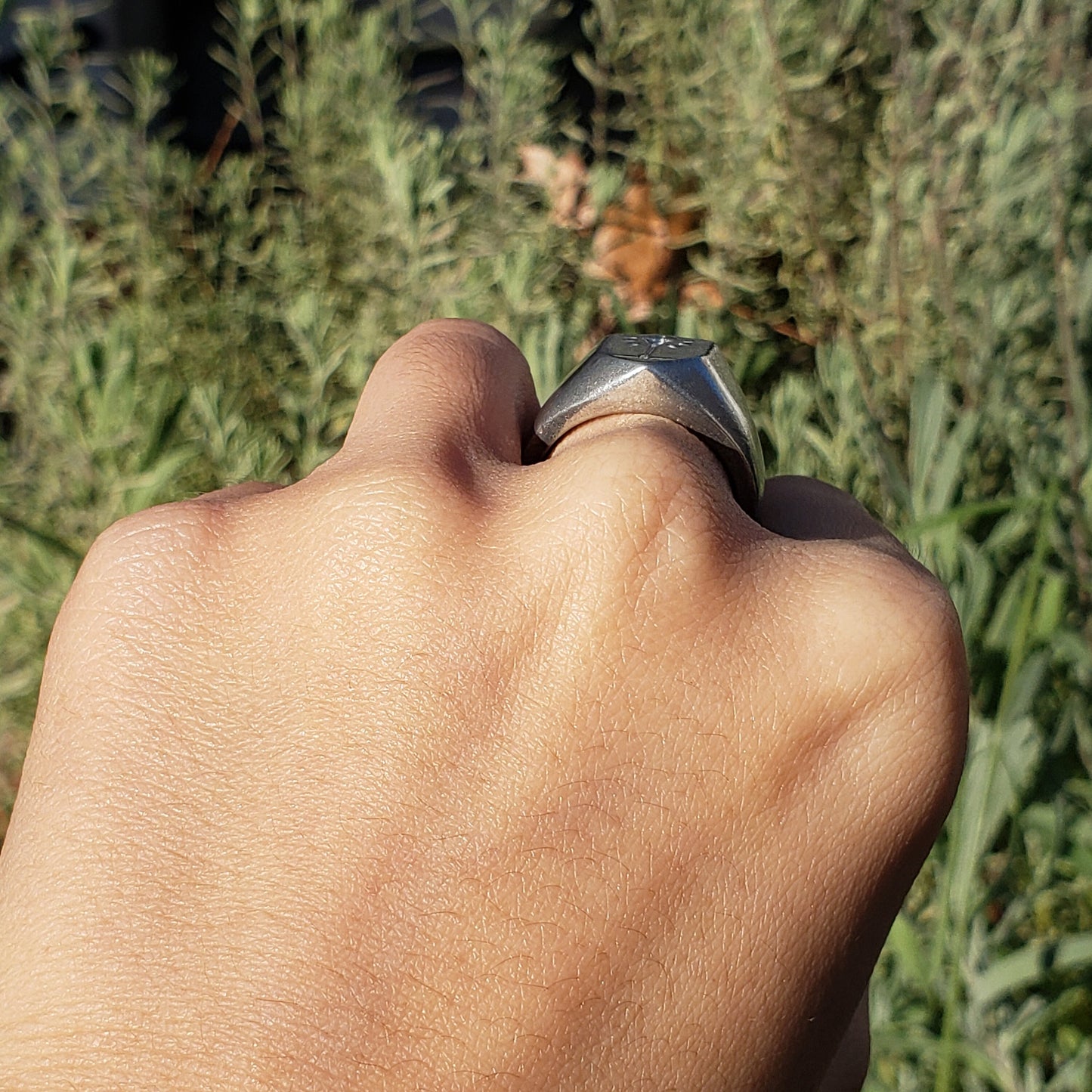 Lamp post wax seal signet ring