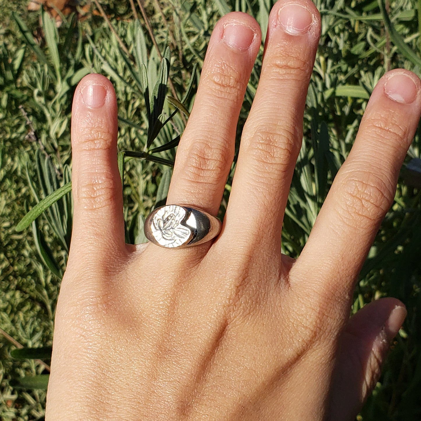 Frog pad wax seal signet ring