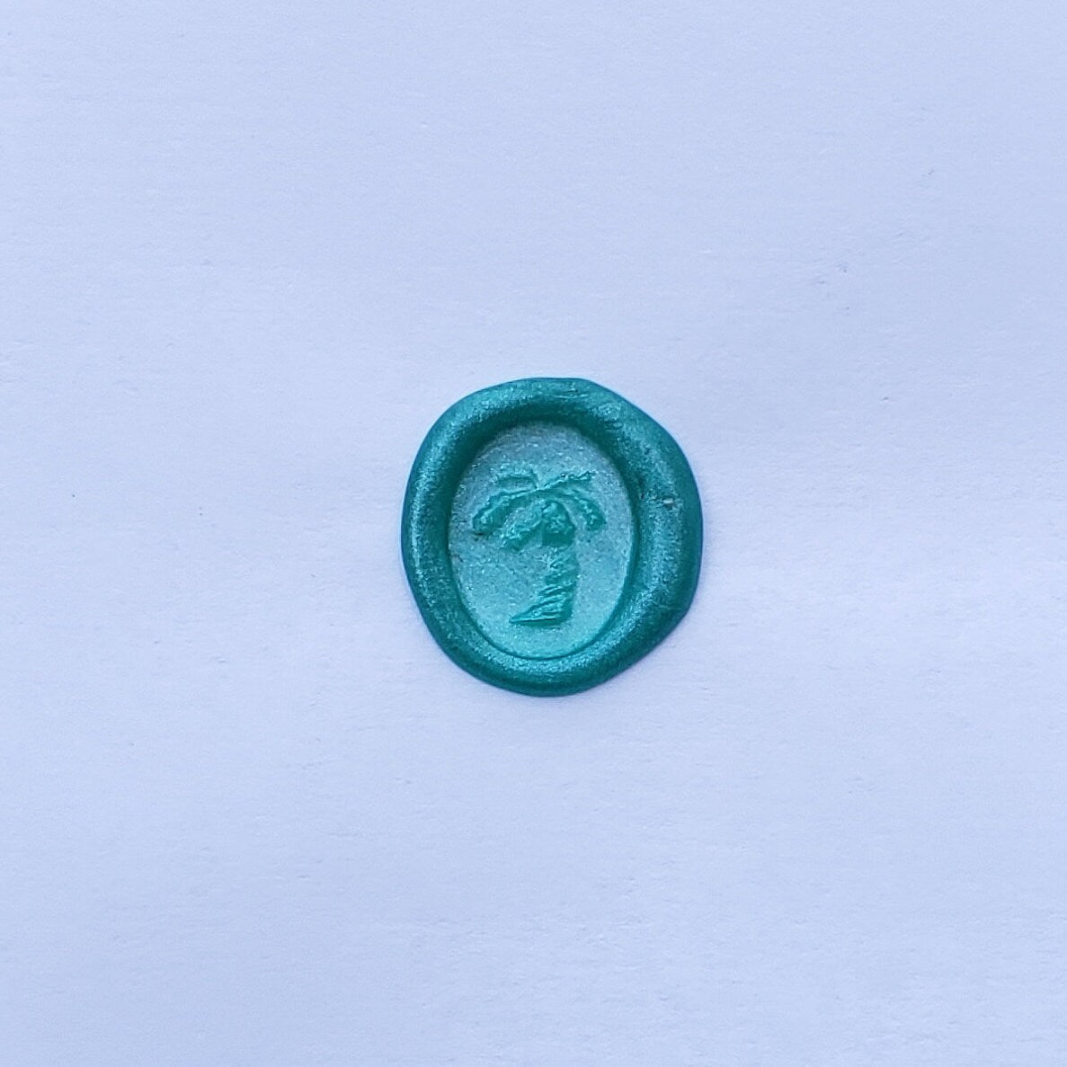 Palm tree wax seal signet ring