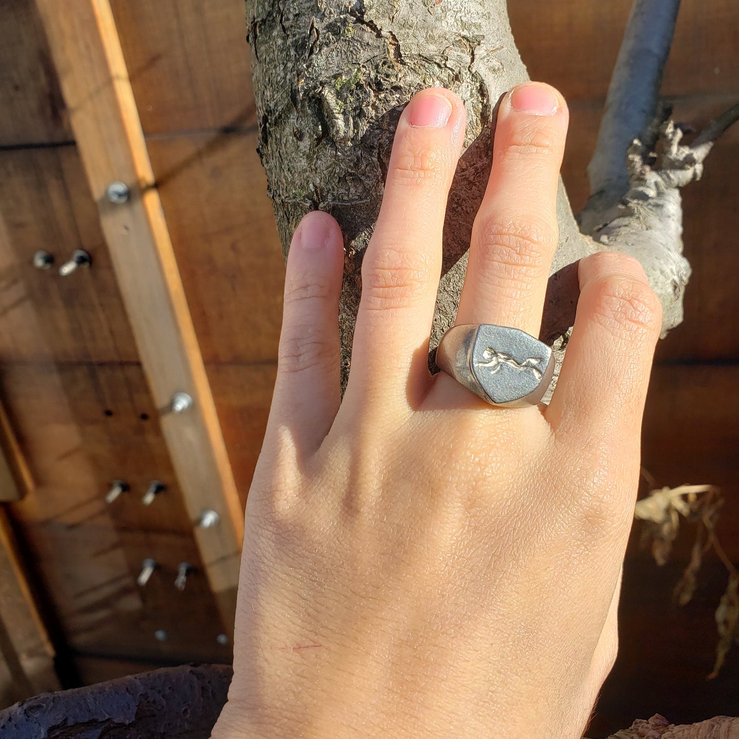 Scuba diver wax seal signet ring