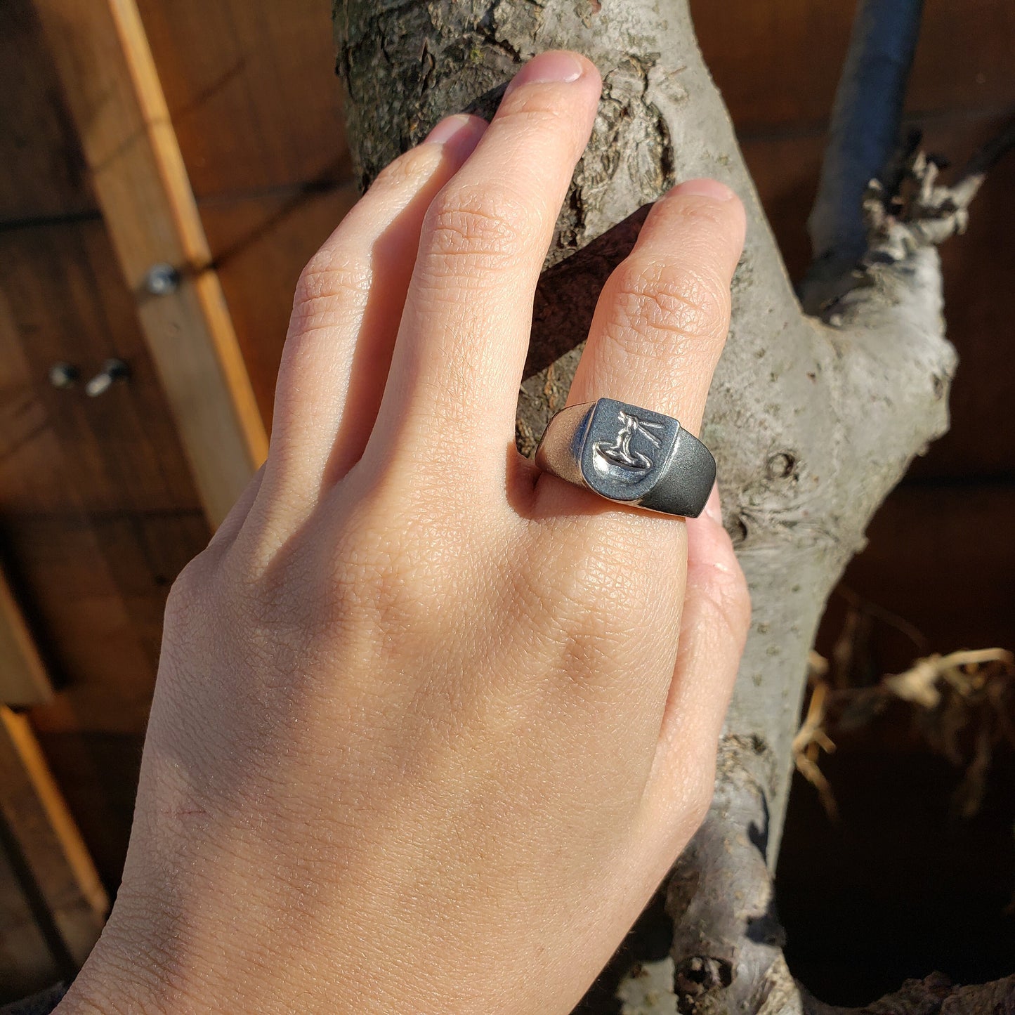 noodle soup wax seal signet ring