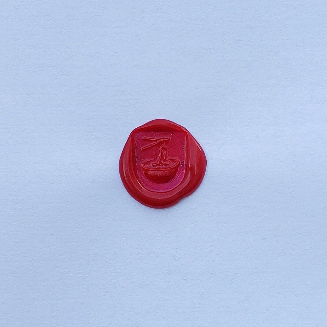 noodle soup wax seal signet ring