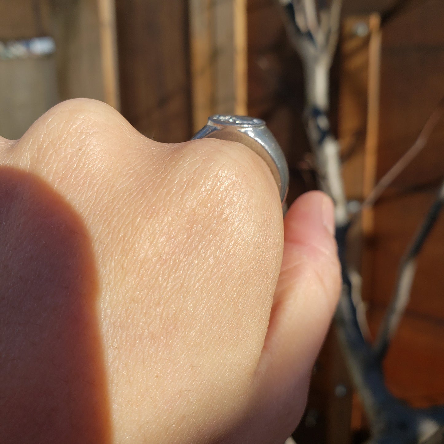 Cornucopia wax seal signet ring