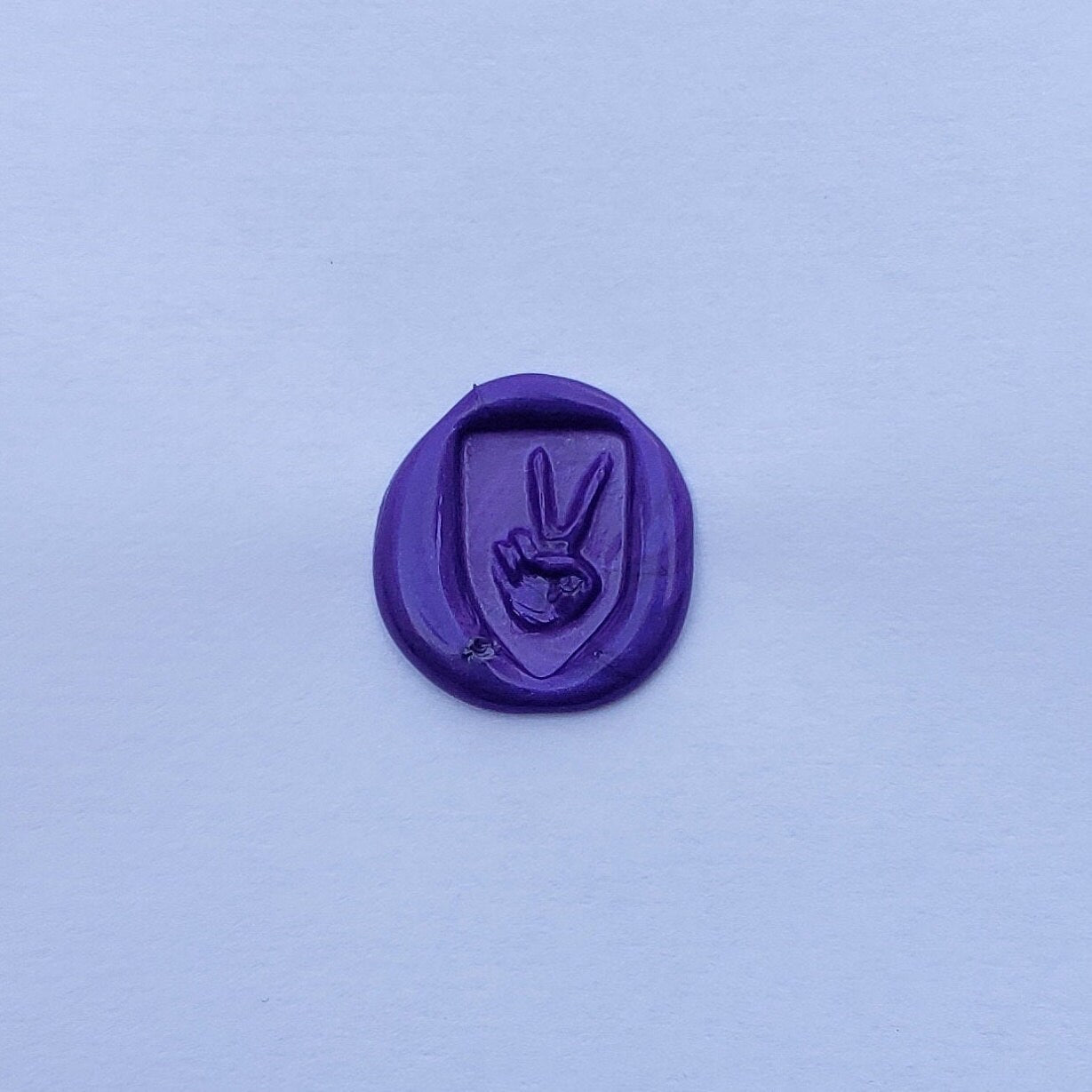 peace sign wax seal signet ring