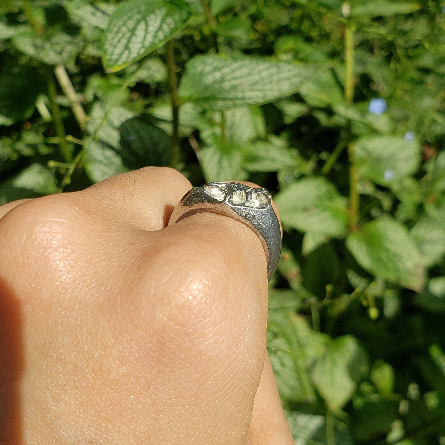 Kangaroo wax seal signet ring