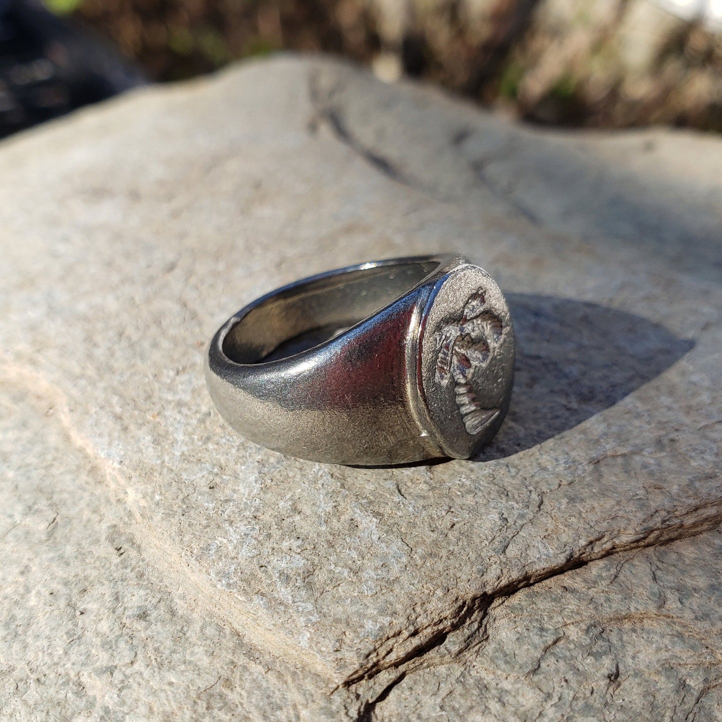 Palm tree wax seal signet ring