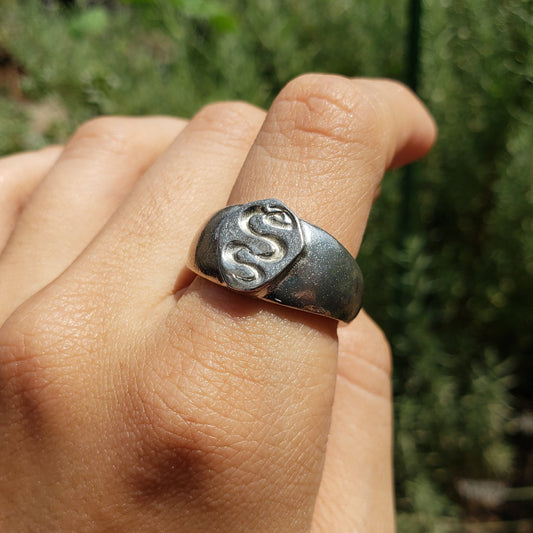 Snake wax seal signet ring