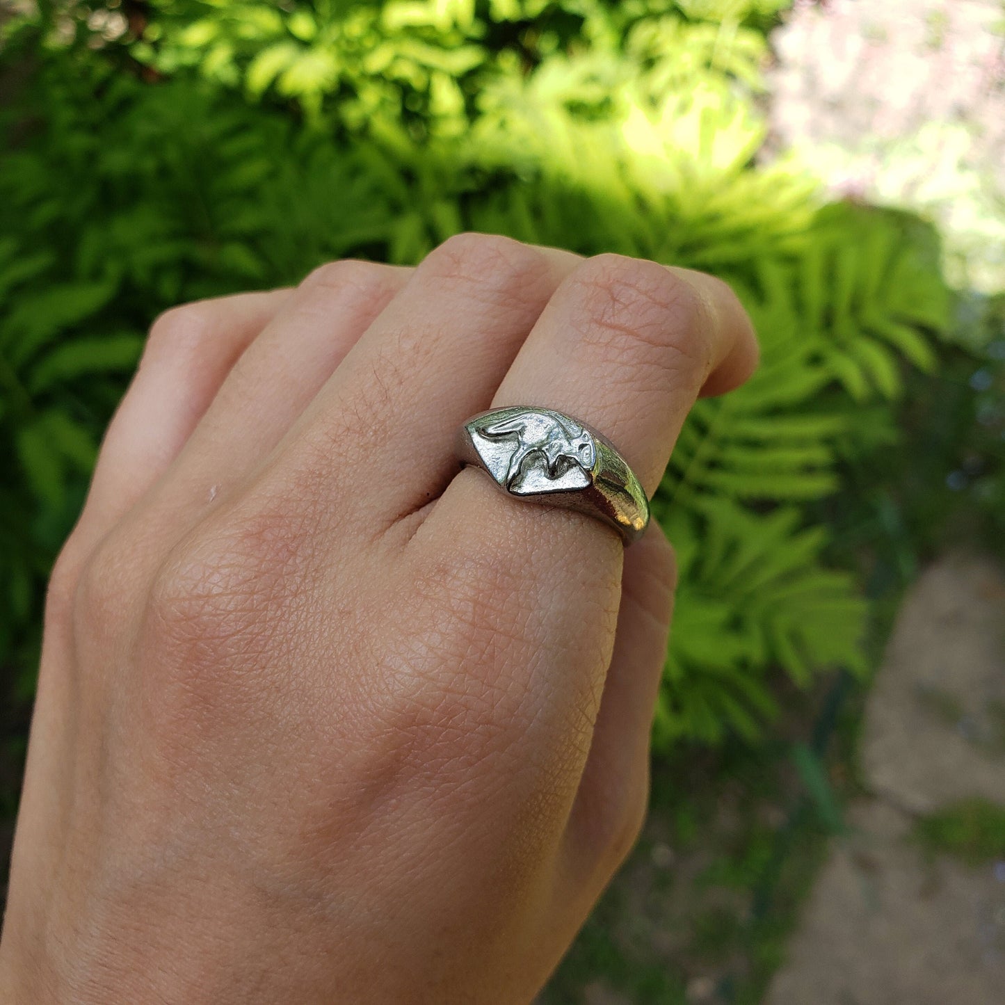 Kangaroo wax seal signet ring