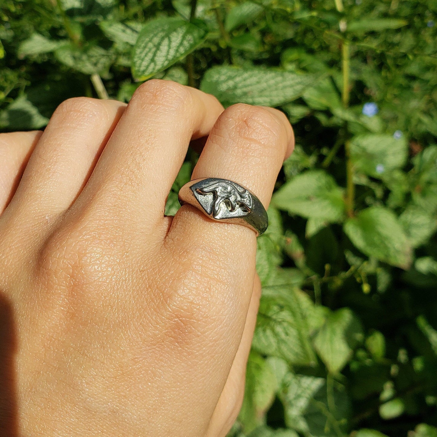 Kangaroo wax seal signet ring