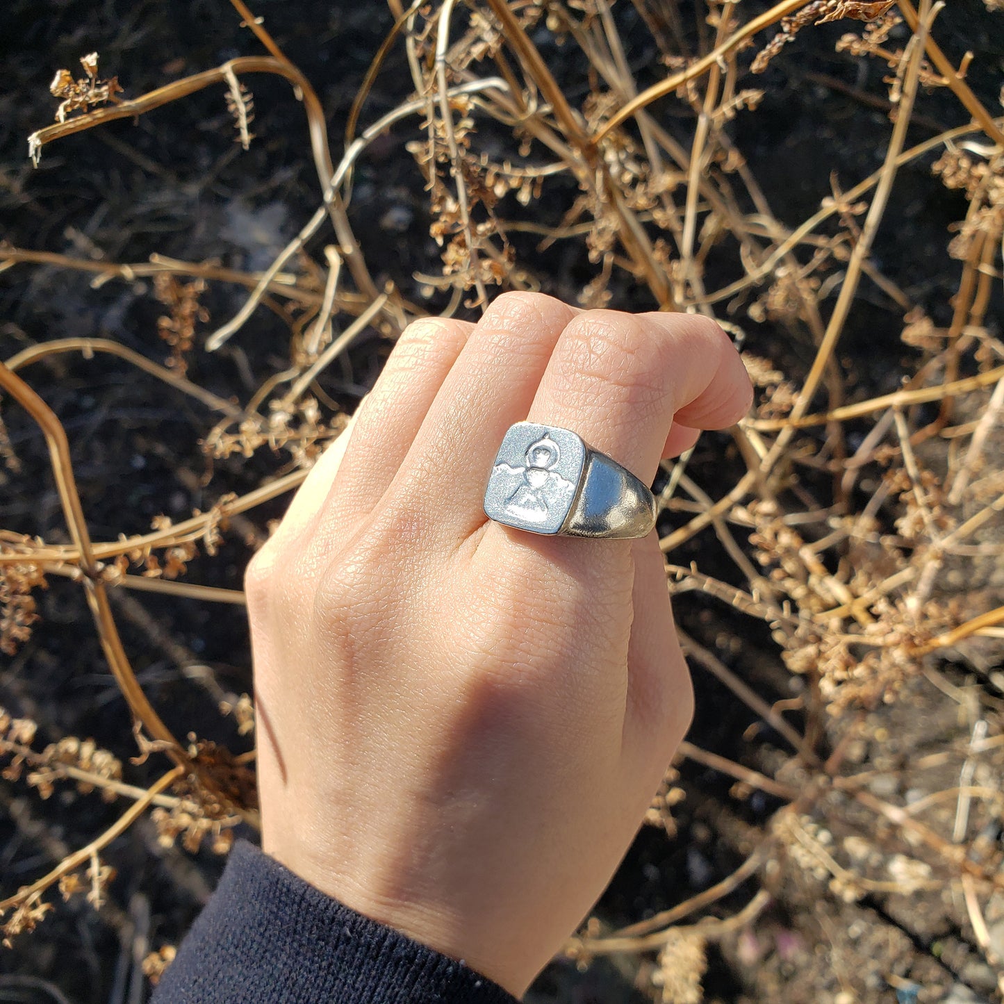 Flatwoods monster wax seal signet ring