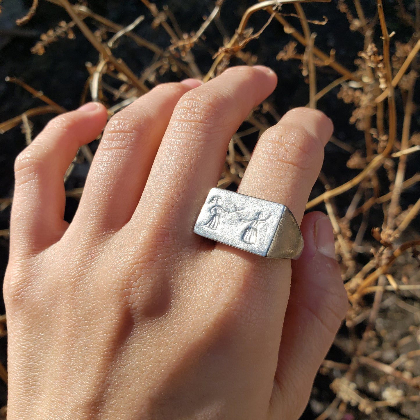 Fencing wax seal signet ring