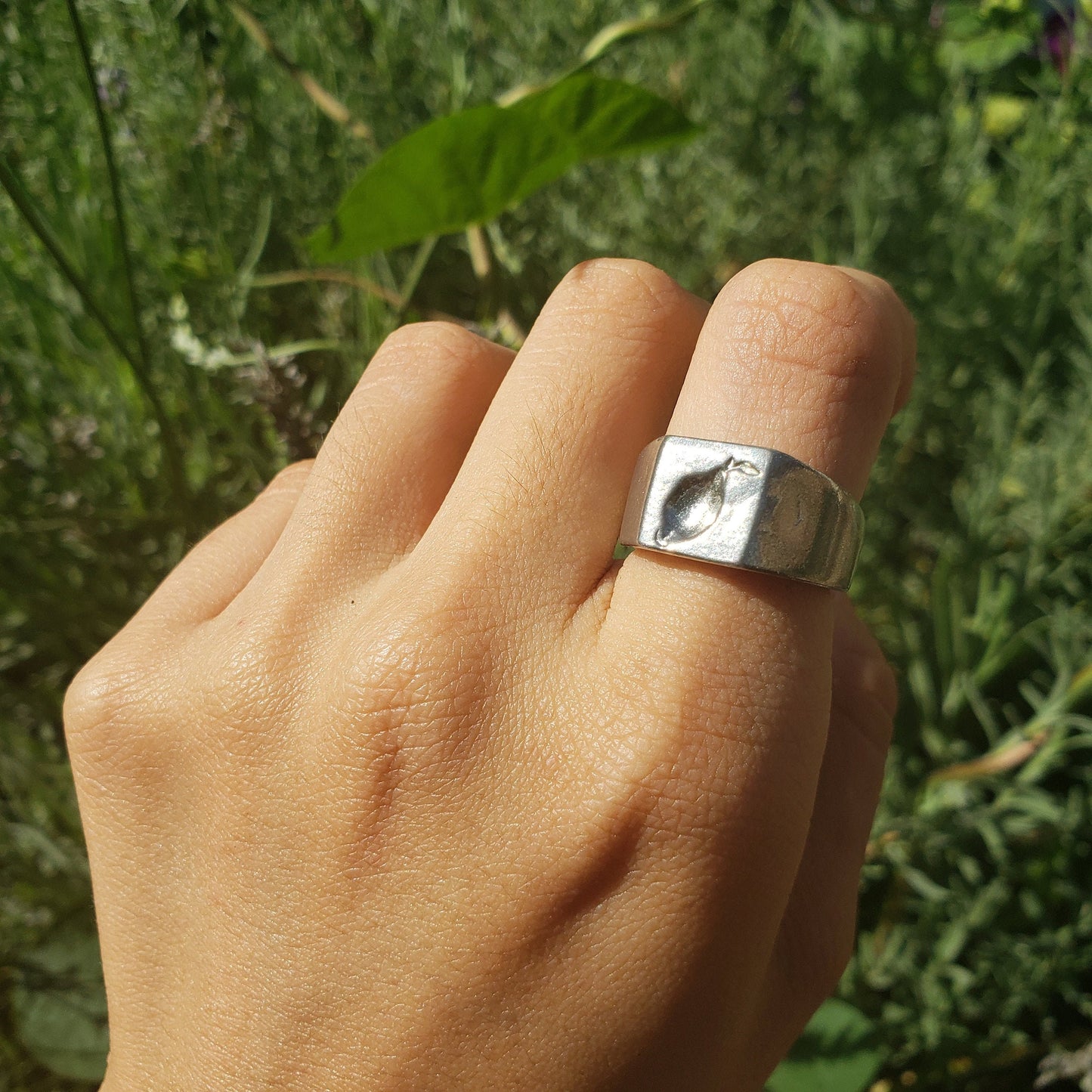 Lemon wax seal signet ring