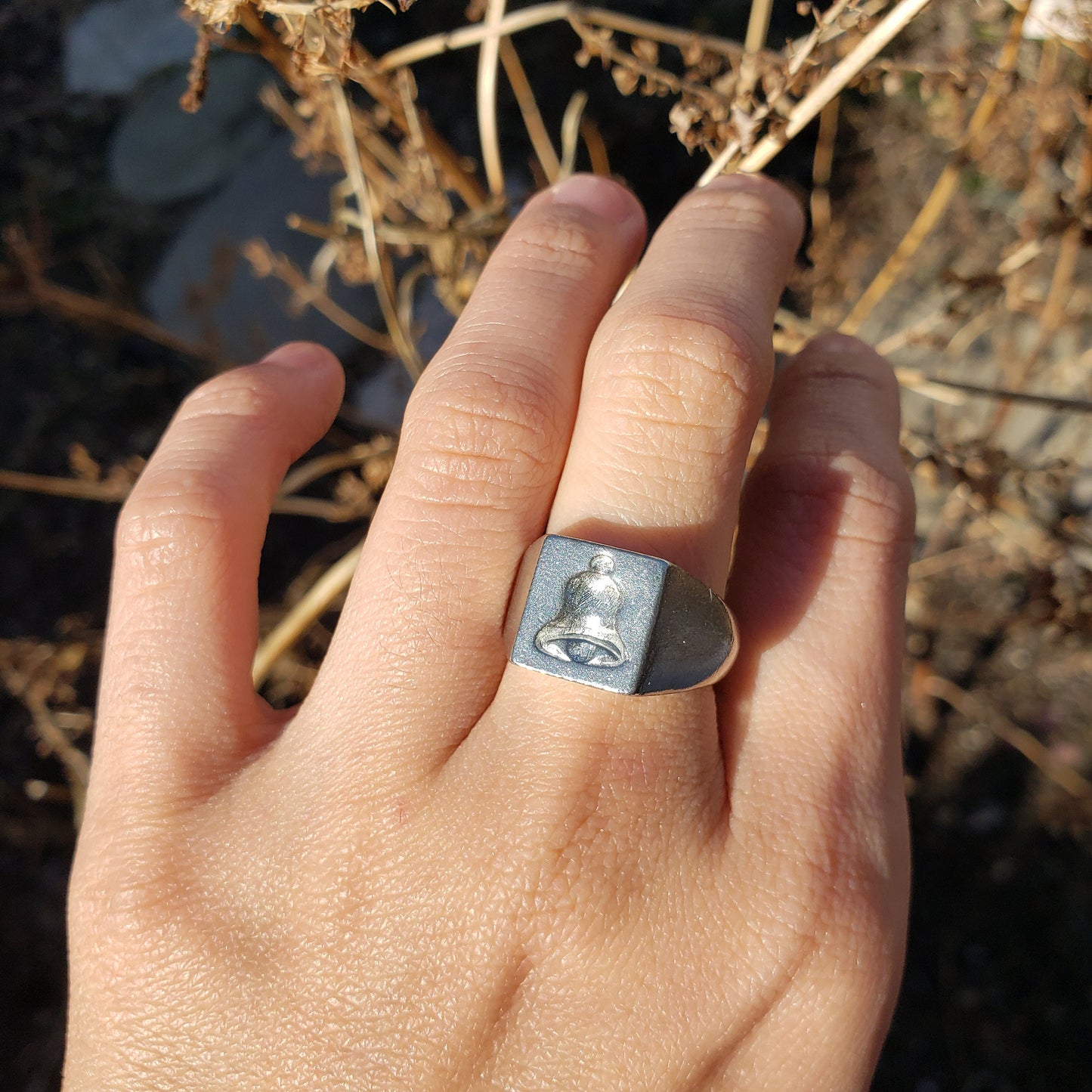 Bell wax seal signet ring