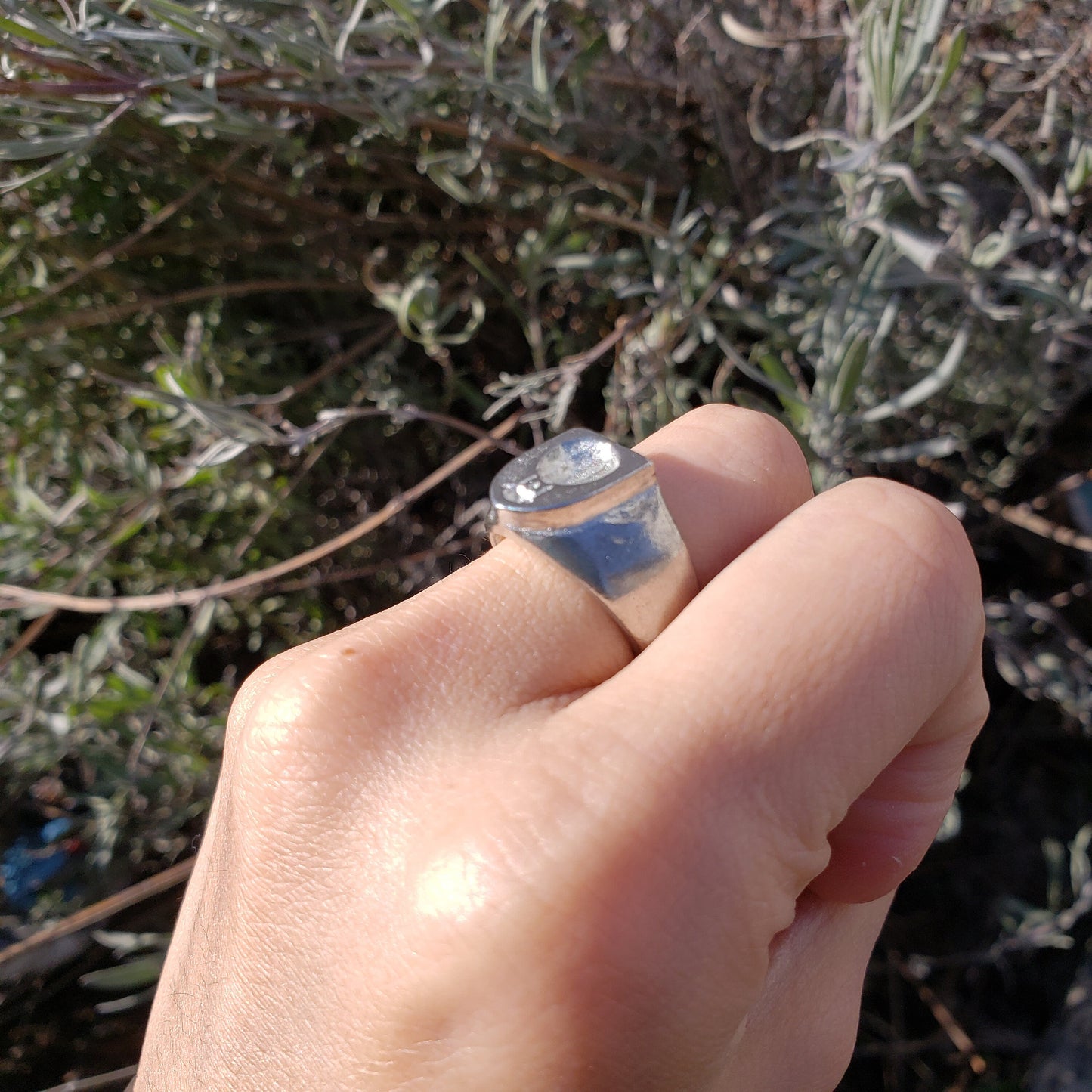 Hot air balloon wax seal signet ring