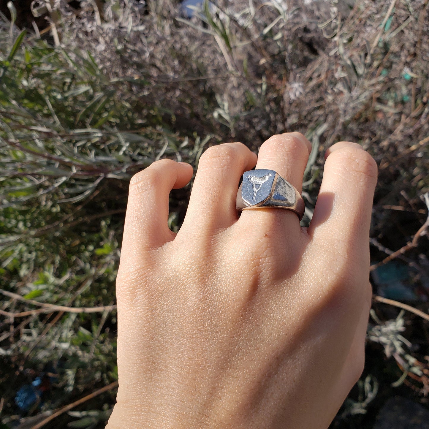 sausage wax seal signet ring